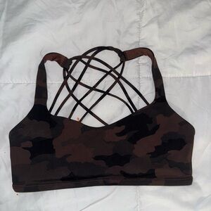 Lululemon Camo Strappy Sports Bra